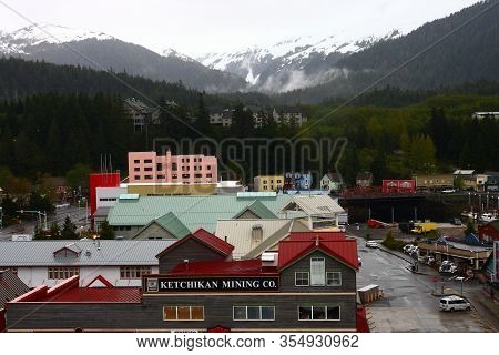 Ketchikan, Alaska - May 29, 2016: Ketchikan Is The Southeasternmost City In Alaska, With A Populatio