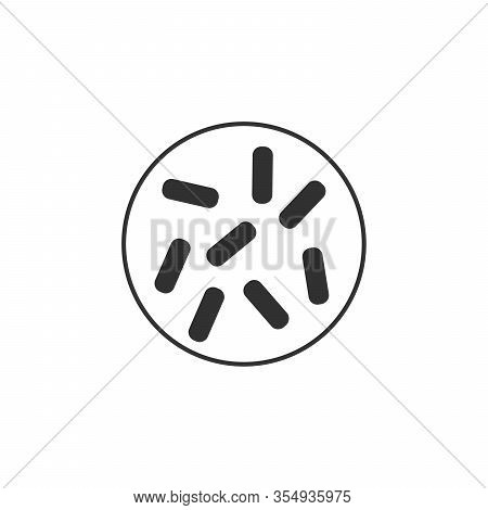 Bacteria, Virus, Germs Icon. Chinese Coronavirus. Science Microbe Icon. Stock Vector Illustration Is