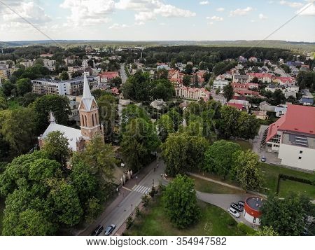 Aerial View Of Birstonas Town
