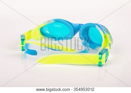 Swimming Goggles Isolated On The Bright Background
