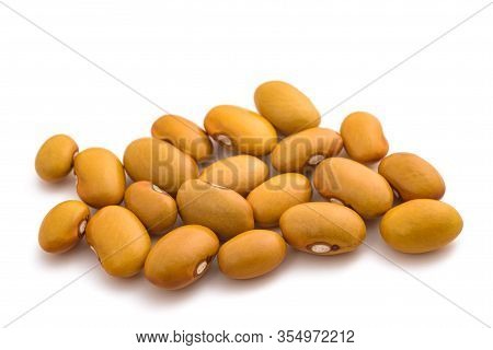 Yellow  Kidney  Beans Group Isolated On White Background