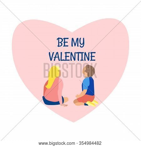 Exhibition Center. Vector Illustration. White Background. Through Museum. Visit Exhibition. Clothes 