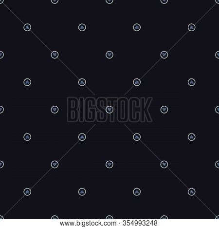 Indigo Blue Heart Polka Dot Vector Seamless Pattern. Hand Drawn Dotty Spot Style Valentines Love Bac