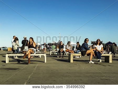 Crowd At Outdoor Event, Montevideo, Uruguay