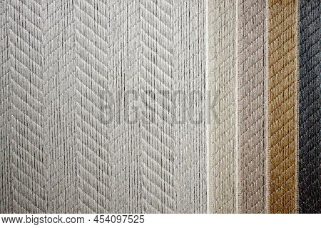 Catalog Of Different Shades Of Fabric Colors. Variety Of Color Of Dense Fabric. Color Palette