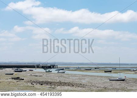 Fishing Boats On The Coast Of The Bay Of Puerto Real In Cadiz. Andalusia Spain. Europe. June 27, 202