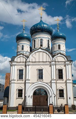 The Temple Of The Holy Righteous Warrior Admiral Fyodor Ushakov On A Clear Sunny Day Against The Blu