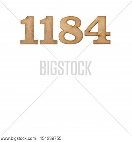 Number 1184 - Piece Of Wood Isolated On White Background