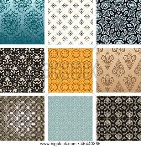 Vector. Retro pattern set