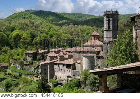 View Of The Medieval Town Of Rupit And Pruit. Catalonia. Spain