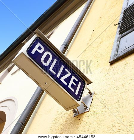 Polícia stantion sinal, Alemanha