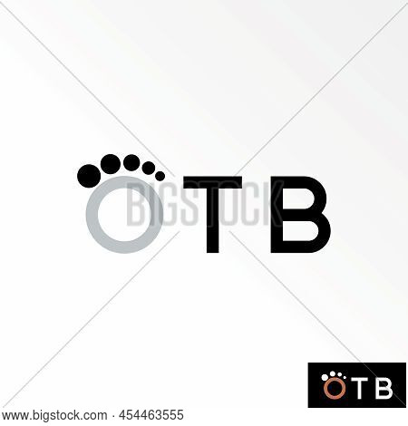 Unique Letter Or Word Otb Sans Serif Font Like Right Foot Stamp Image Graphic Icon Logo Design Abstr