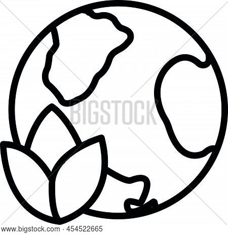 Eco Friendly Alternative Energy Source And Waste Recycling Icon, Concept Green Eco Earth Black Simpl