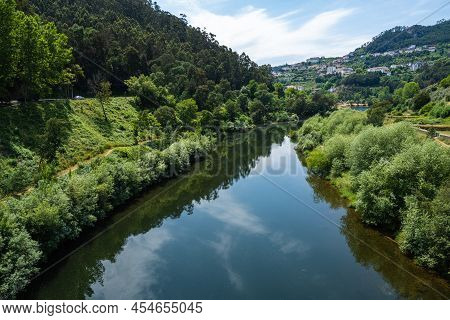 View From The Bridge Over Mondego River In Penacova - Portugal.