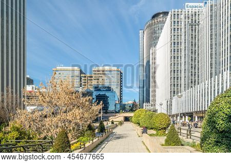 Madrid, Spain - February 20, 2022: View Of The Pablo Ruiz Picasso Square (also Known As Plaza Centra