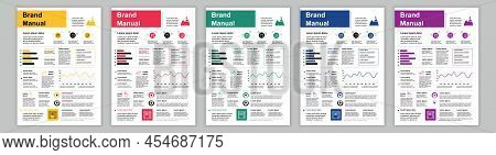 Din A3 Business Brand Manual Templates Set. Company Identity Brochure Page. Promotion, Marketing, Bu