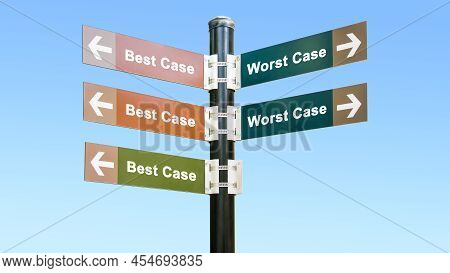Street Sign The Way To Best Versus Worst Case