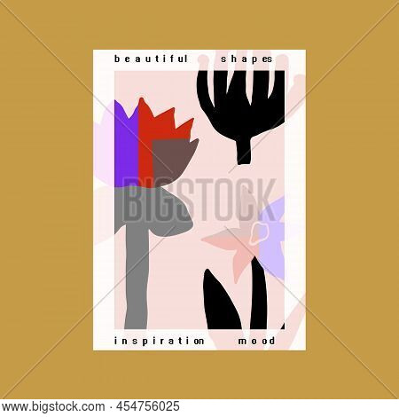 Colorful Abstract Scandinavian Floral Shapes Poster Design For Art And Music Event
