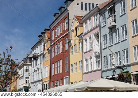 Old Nyhaven Port, Famous Place In Copenhagen, Denmark.
