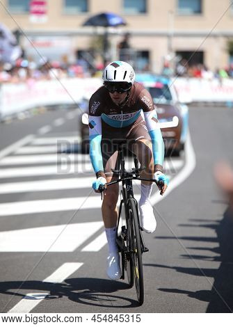 Verona, Vr, Italy - June 2, 2019: Cyclist Bidard Francois Of Ag2r Team At Tour Of Italy Also Called 