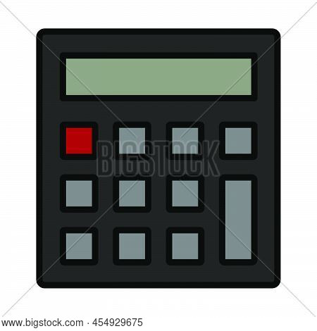 Statistical Calculator Icon. Editable Bold Outline With Color Fill Design. Vector Illustration.