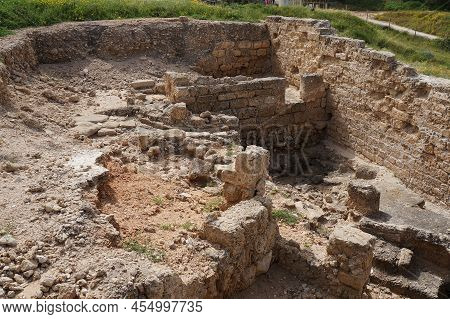 Antique Greek Ruins Near The Park Apollonia, Israel