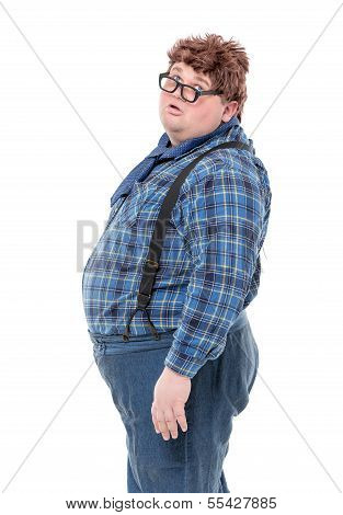 Overweight Obese Young Man