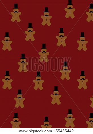 Gingerbread men with mustaches