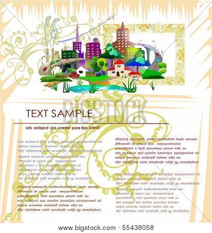 Modern city web page template