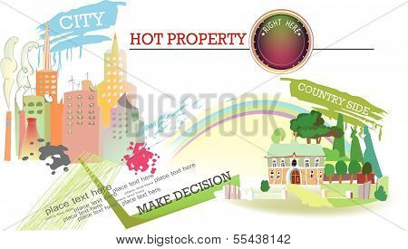 Modern city web page template