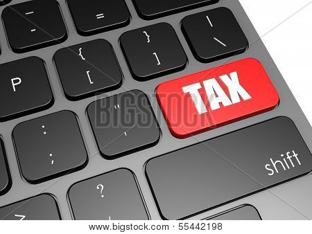 Tax with black keyboard