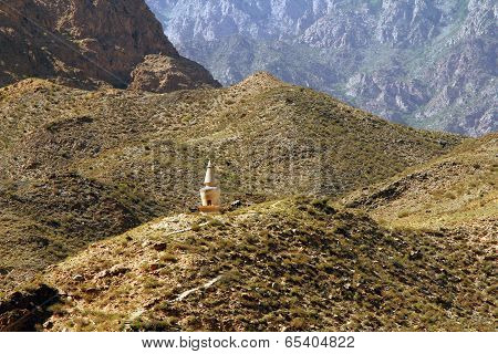 Buddhist Stupa In Helanshan, Ningxia, China