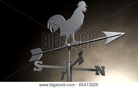 Weathervane Cockerel Isolated