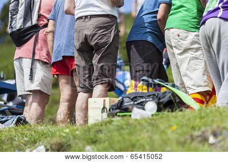 Spectators Of Le Tour De France