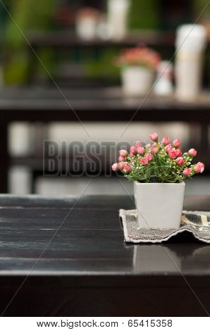 Vase Of Flowers On The Table