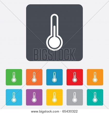 Thermometer sign icon. Temperature symbol.