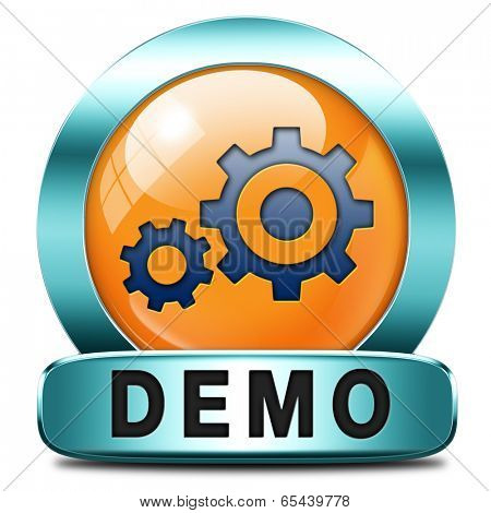 Demo icon download button for free trial demonstration