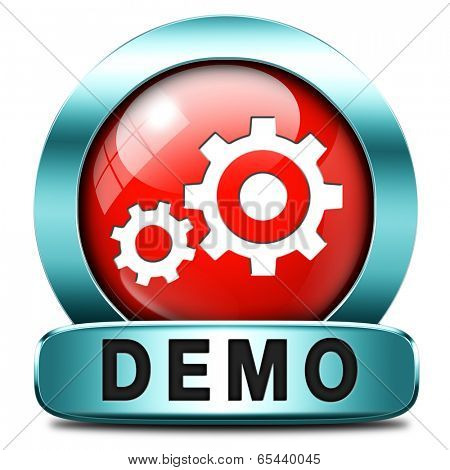 Demo icon download button for free trial demonstration