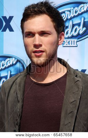 LOS ANGELES - MAY 21:  Phillip Phillips at the American Idol Season 13 Finale at Nokia Theater at LA Live on May 21, 2014 in Los Angeles, CA