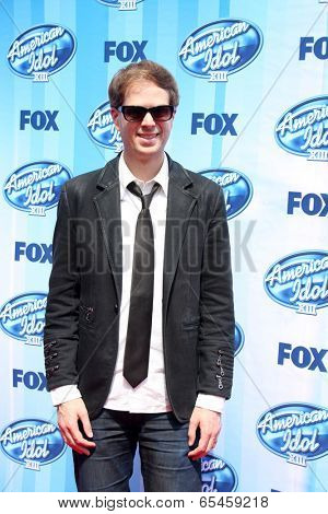 LOS ANGELES - MAY 21:  Scott McIntyre at the American Idol Season 13 Finale at Nokia Theater at LA Live on May 21, 2014 in Los Angeles, CA