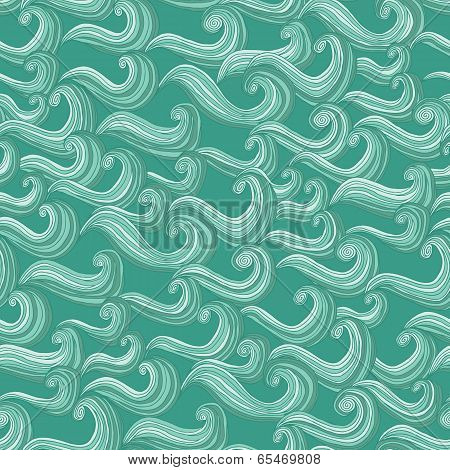 Ornament Waves Seamless Pattern