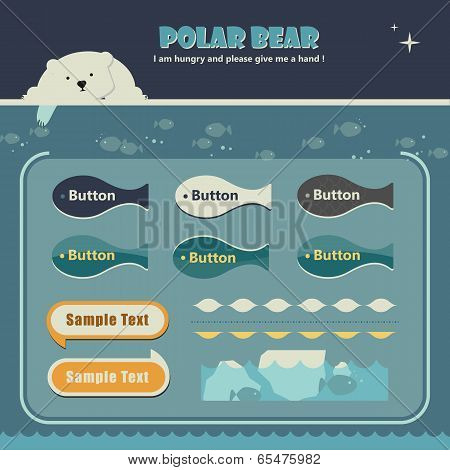 Polar bear webpage template