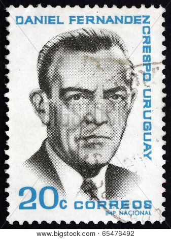 Postage Stamp Uruguay 1966 Daniel Fernandez Crespo, Politician