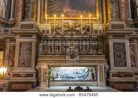 Barroco church of the Gesu Nuovo, Naples, Italy
