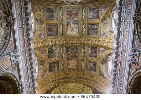 Barroco church of the Gesu Nuovo, Naples, Italy