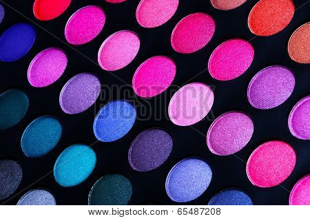 Colorful eye shadows palette