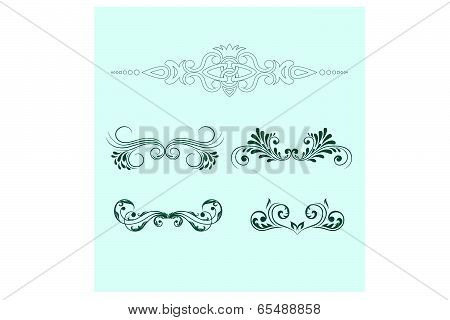 Floral Vintage Element Vector