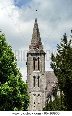 Old Abbey In Small Belgium City