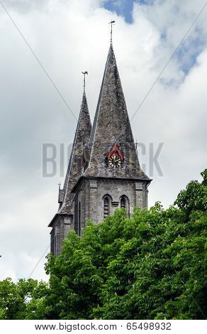Old Abbey In Small Belgium City