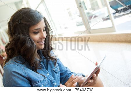 Woman Using Tablet